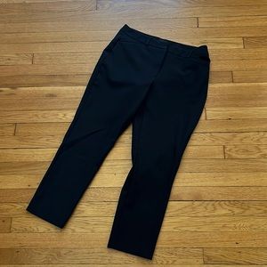White House Black Market Slim Ankle Black Pant Size 12R